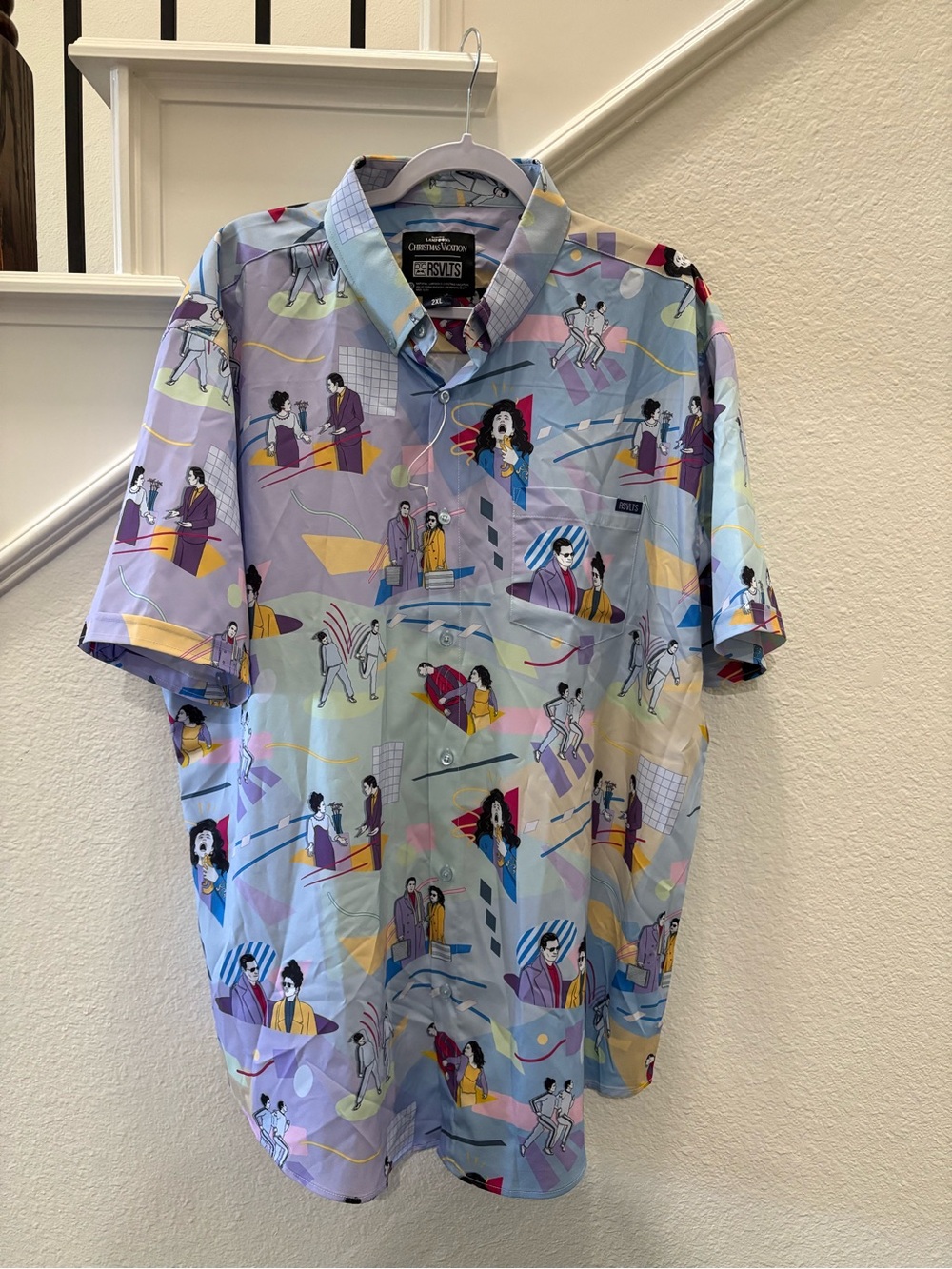 NWOT RSVLTS Christmas Vacation Button Up